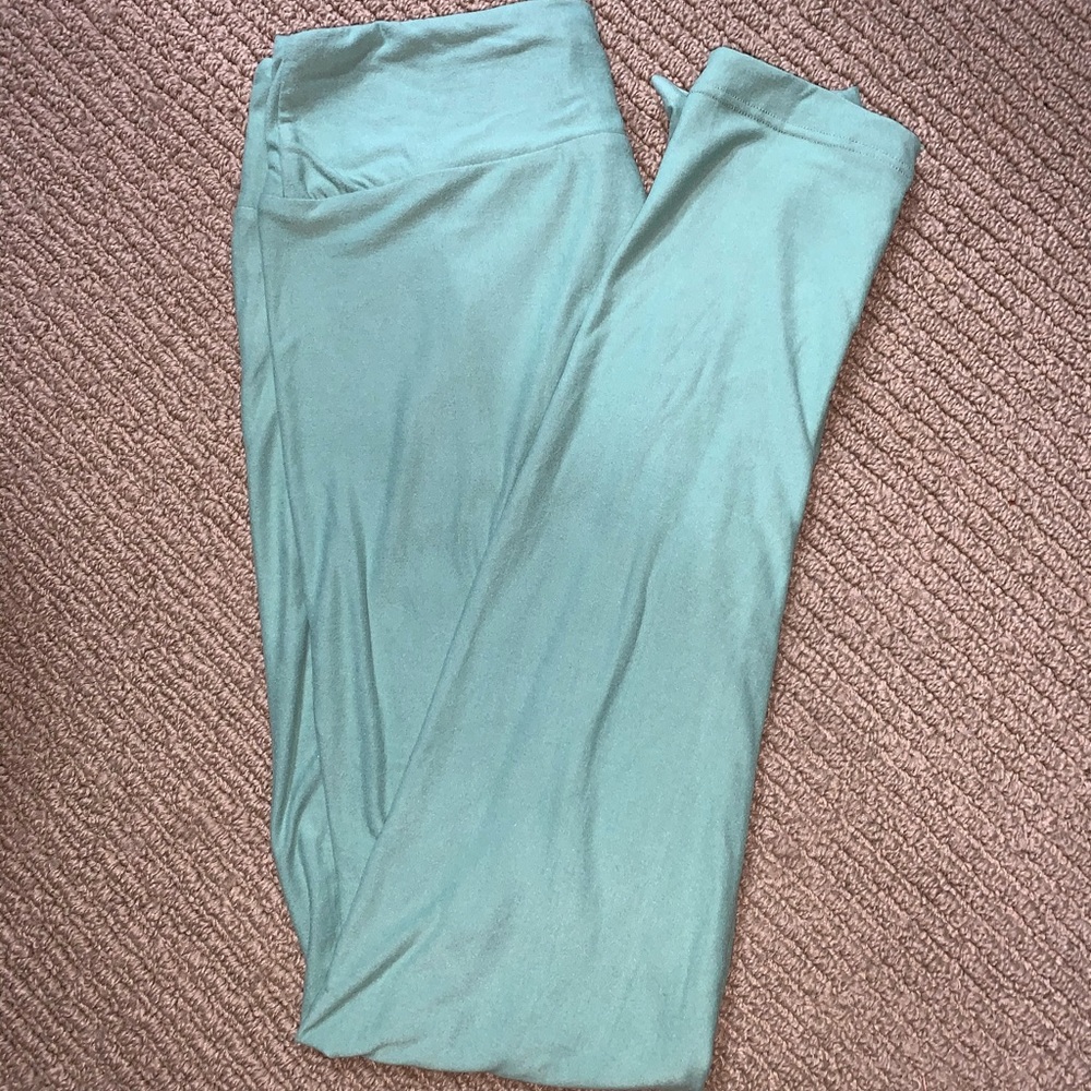 Lularoe OS Solid Mint Green Leggings